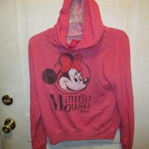 MINNIE MOUSE GIRLS WOMENS DISNEY SWEATSHIRT W/HOOD
